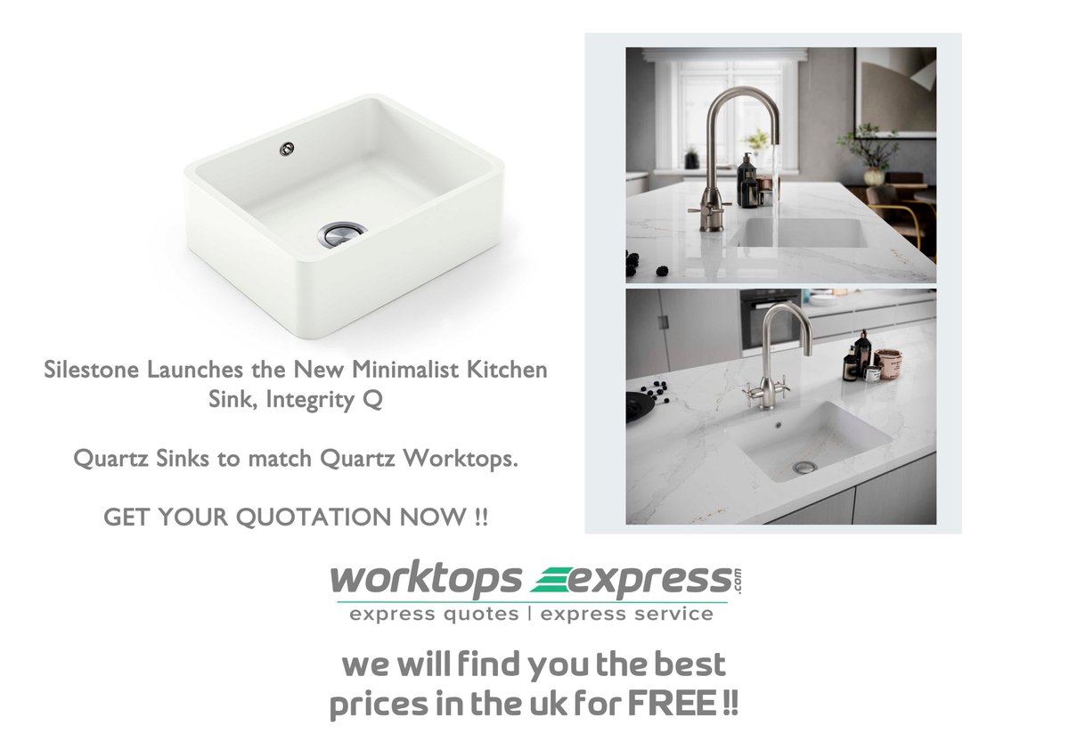 WorktopsExpress's tweet photo. Why not have a matching quartz sink to match your new quartz worktops?... @silestonebycosentino have an amazing range of kitchen sinks made from solid quartz to compliment your worktops. @Silestone @CosentinoUK #quartzcountertops #quartzworktops #worktops #kitchendesign https://t.co/mlpm5ciIWH