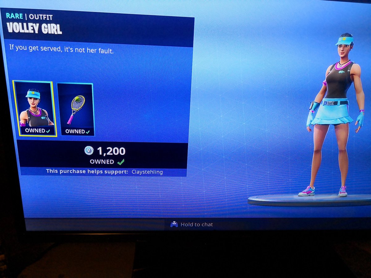 MarkWix2's tweet photo. @claystehling I purchased the New VOLLEY GIRL skin. And used your Support a Creator code.
I'm a #Clayniac https://t.co/bhjOl56YqZ