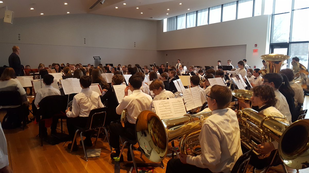 John Philip Sousa Honor Band. Rehearsal bright and early and they sound great.