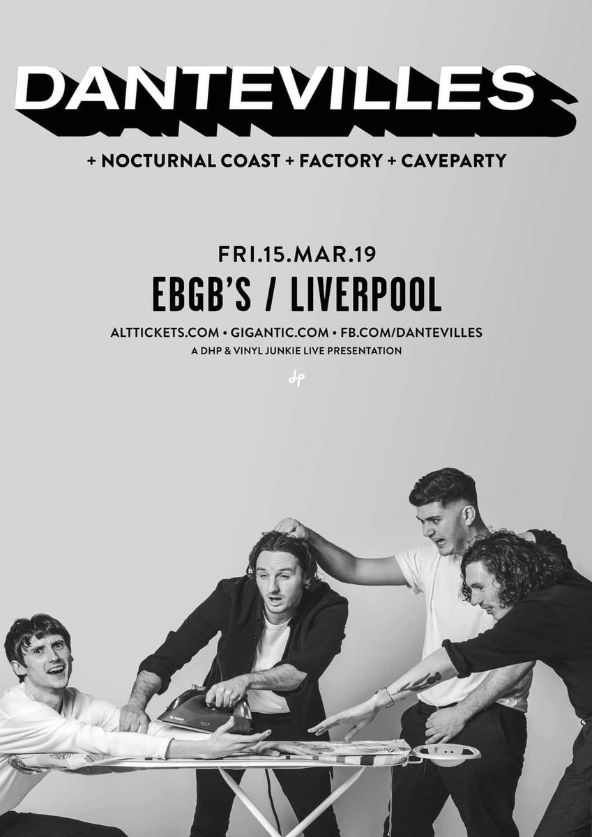 ⚠️ Another Amazing Show ⚠️

So happy to be supporting <a href="/Dantevilles/">Dantevilles</a> with <a href="/FactoryBand_/">FACTORY</a> &amp; <a href="/nocturnalcoast/">Nocturnal Coast 𓃰</a> 

<a href="/ebgbsliverpool/">E.B.G.B.S</a> 

via <a href="/VinylJunkieLive/">Vinyl.Junkie</a> &amp; <a href="/DHPFamily/">DHP Family</a> 

Tickets 👇 alttickets.com/dantevilles-ti…