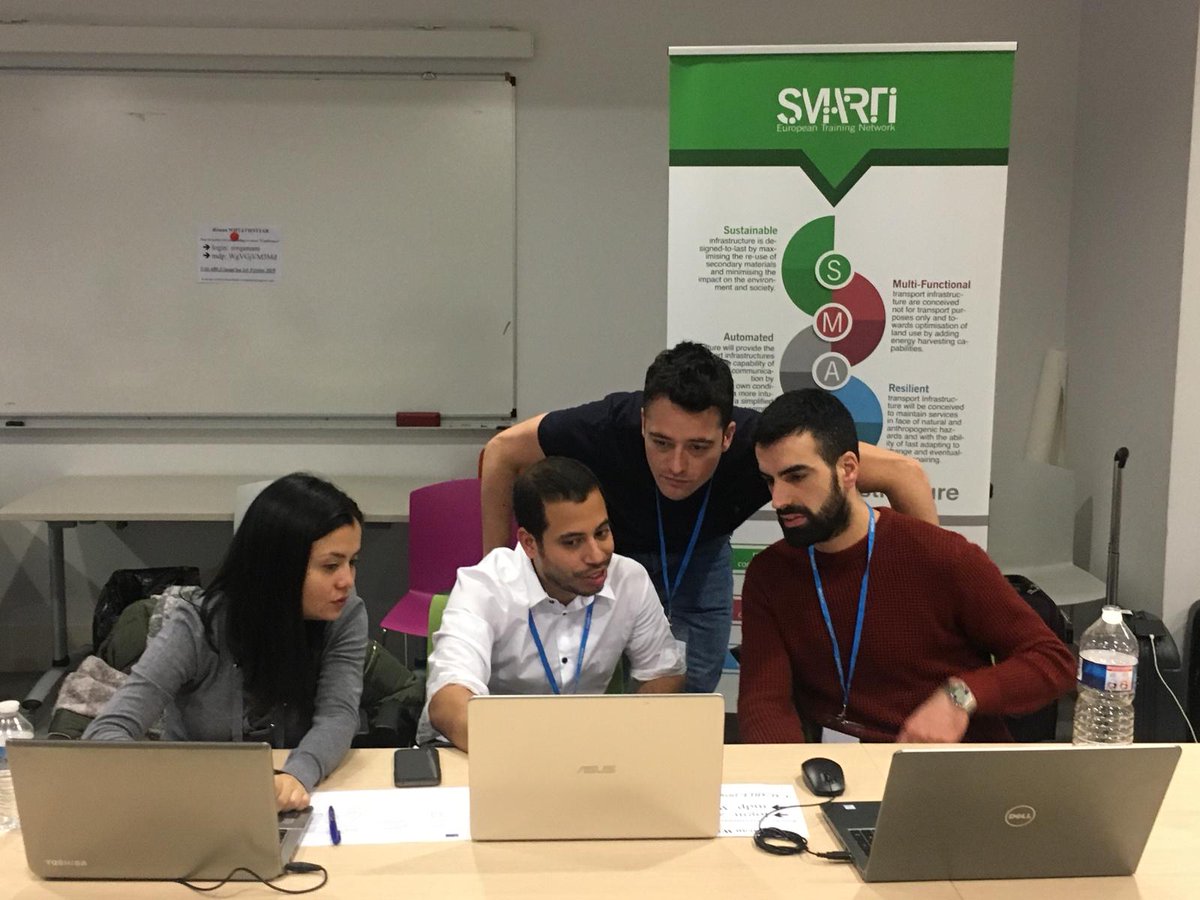 smartietn's tweet photo. @smartietn fellows participated in #Infrahackathon, innovative training for ESRs in which they have to come up with a multifunctional solution for a specific #traffic congestion problem in France. #h2020 #smartietn #smartinfrastructure #msca @Ifsttar #SustainableDevelopment https://t.co/r3yVsXA6xE