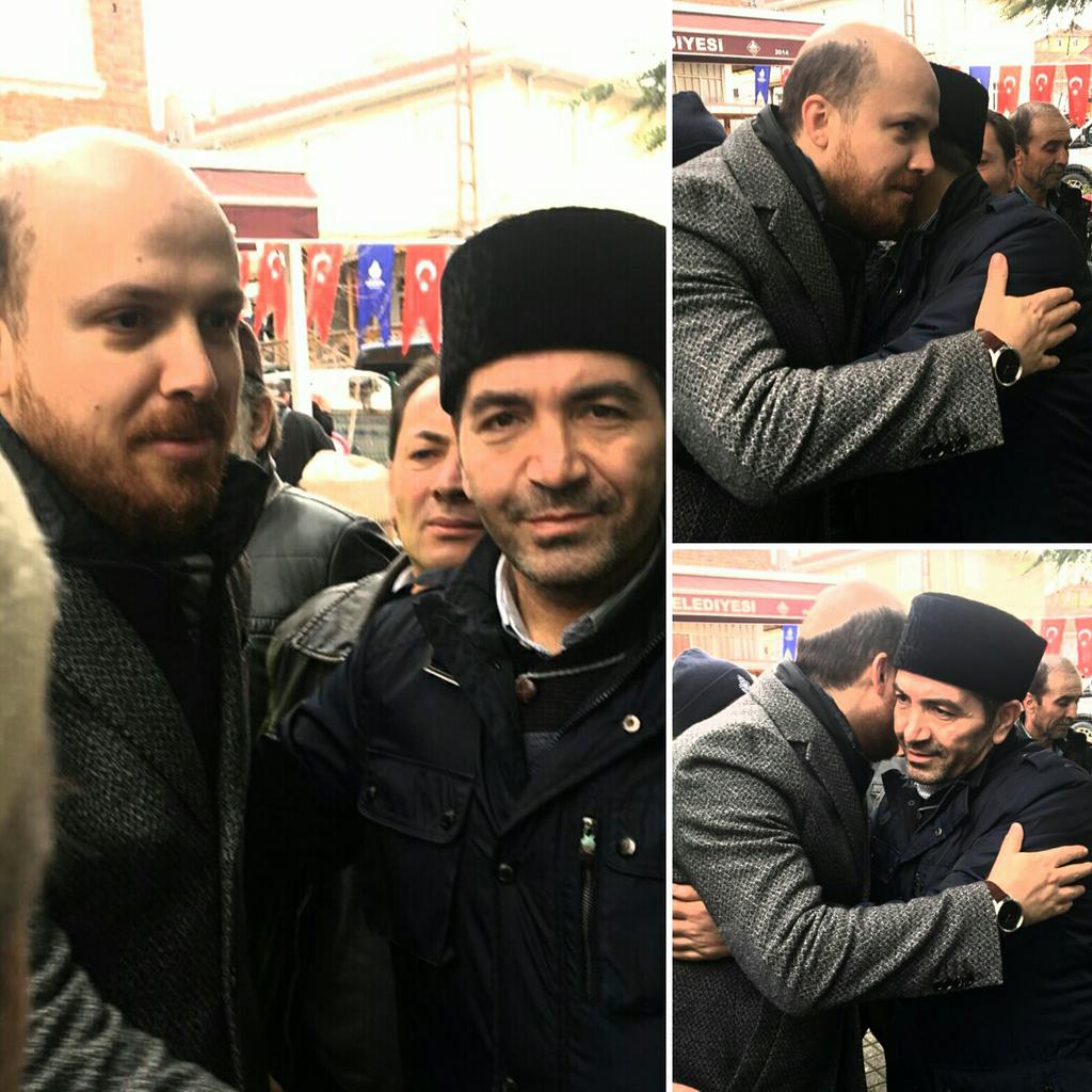 omerfkocyigit's tweet photo. Sayın Cumhurbaşkanımız #RecepTayyipErdoğan 'ın mahdumu #BilalErdoğan ile bir büyüğümüze son vazifemizi ifa ettik. Kardeşliğimizin gereği #Musafaha Ettik. #müminlerkardeştir. Vesselam... https://t.co/8evVtN8GVs