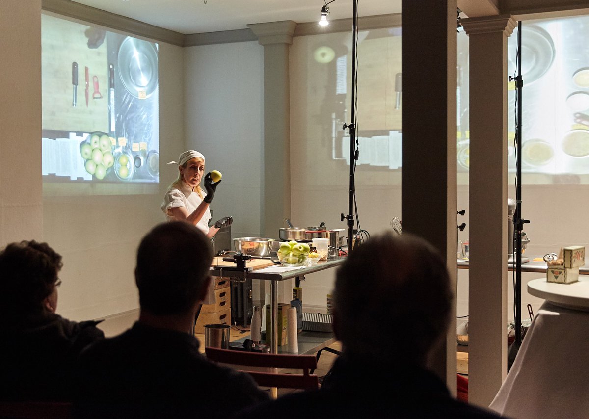 space_standard's tweet photo. The Recipe Kristin Worrall’s first Friday Performance was amazing! Come tonight! $5.00 at the door!
Thanks to @jpgiffordcafe and @kingshighway_cider!
@kristinworallbakes @standard_space
#kristinworrall #standardspace #sharonct #performanceart #baking #therecipe #applestrudel https://t.co/gk0Hgq4sZC