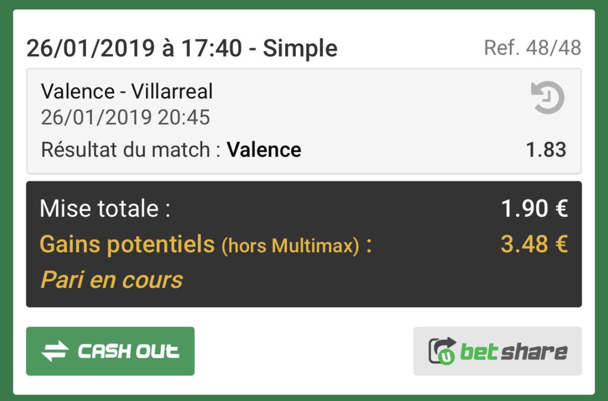 Betting_Comm's tweet photo. #MonteTaBK 

⚽️ Valence

📈 1,83

💵 1,90€ 

💬 BK : 9€ 

❤️ si tu suis https://t.co/vN8GLzr2pL