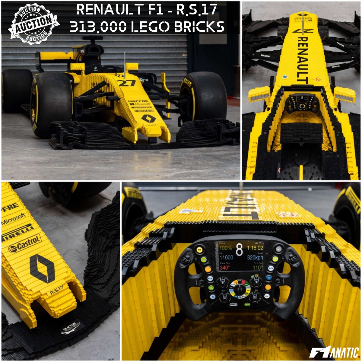 F1anatic on "Renault F1 Team and LEGO! It took several months to put together the 313 000 bricks. The Renault Formula car, constructed from LEGO bricks will be