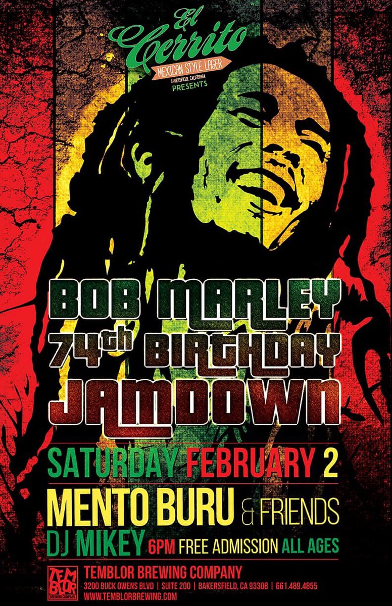 MattoMunoz's tweet photo. One Week! @KGETnews @23ABCNews @KBFXLIVE @ALT1061KRAB @Bakersfieldcali @hot941 @Groove993 @TemblorBrewing #bobmarley #Bakersfield #mentoburu #supportlocalmusic #supportlocalcraftbeer #temblorbrewing https://t.co/VG9E8lPWWt