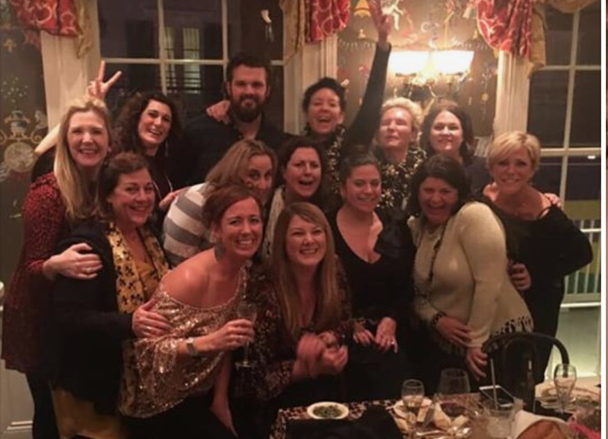 bethjduke's tweet photo. i know u can appreciate this @hodakotb. Bday party hijinx @arnaudsnola last night we 14 ladies got carried away with WHO DAT chant and in walks this guy from the room next door. we prefer if he was in atlanta this week getting ready this week but hey - WHO DAT @thomasmorstead https://t.co/P6DjYMEHV8