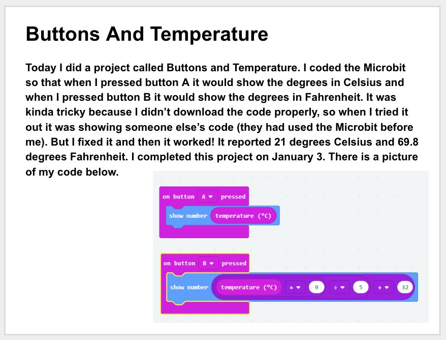 fs_compsci's tweet photo. Fowler Computer Science Students in Grades 6 to 8 are completing projects with the #microbit! They are learning to use buttons and the temperature sensor as well as how to convert Celsius to Fahrenheit! #MaynardLearns #FowlerLearns https://t.co/92KRcWGBl3