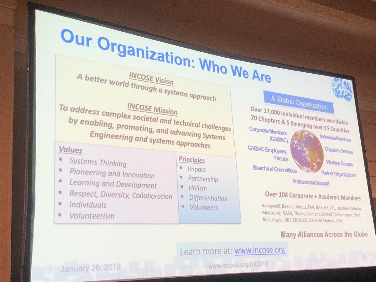 incosepres's tweet photo. Welcome to the #incoseIW here in Torrance - so many good things going on in #systemsengineering #systemsthinking https://t.co/9R4Kge6I5t