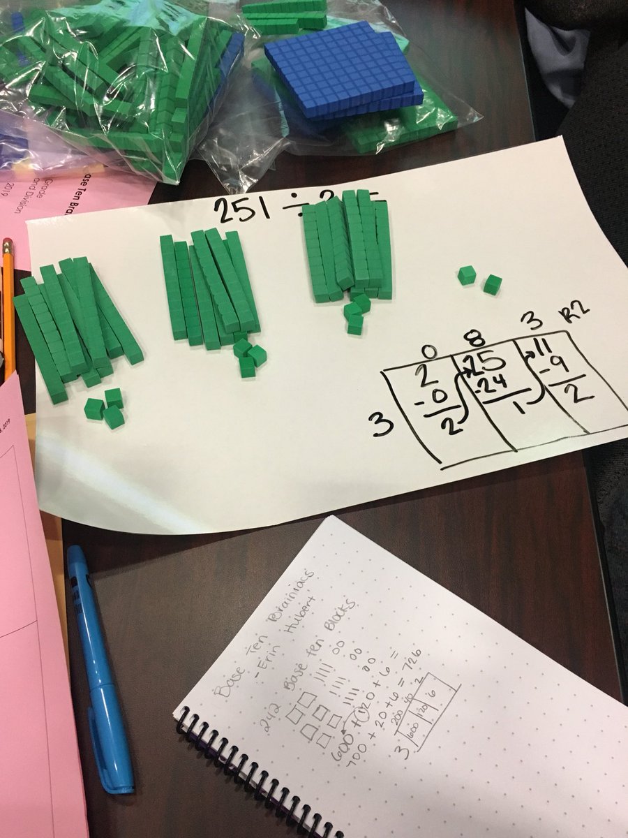 JGarzaEducation's tweet image. Skipping the concrete stage of learning is not an option! It is necessary! Multiplying &amp;amp;dividing with base ten blocks #r4Math #PisdMathChat