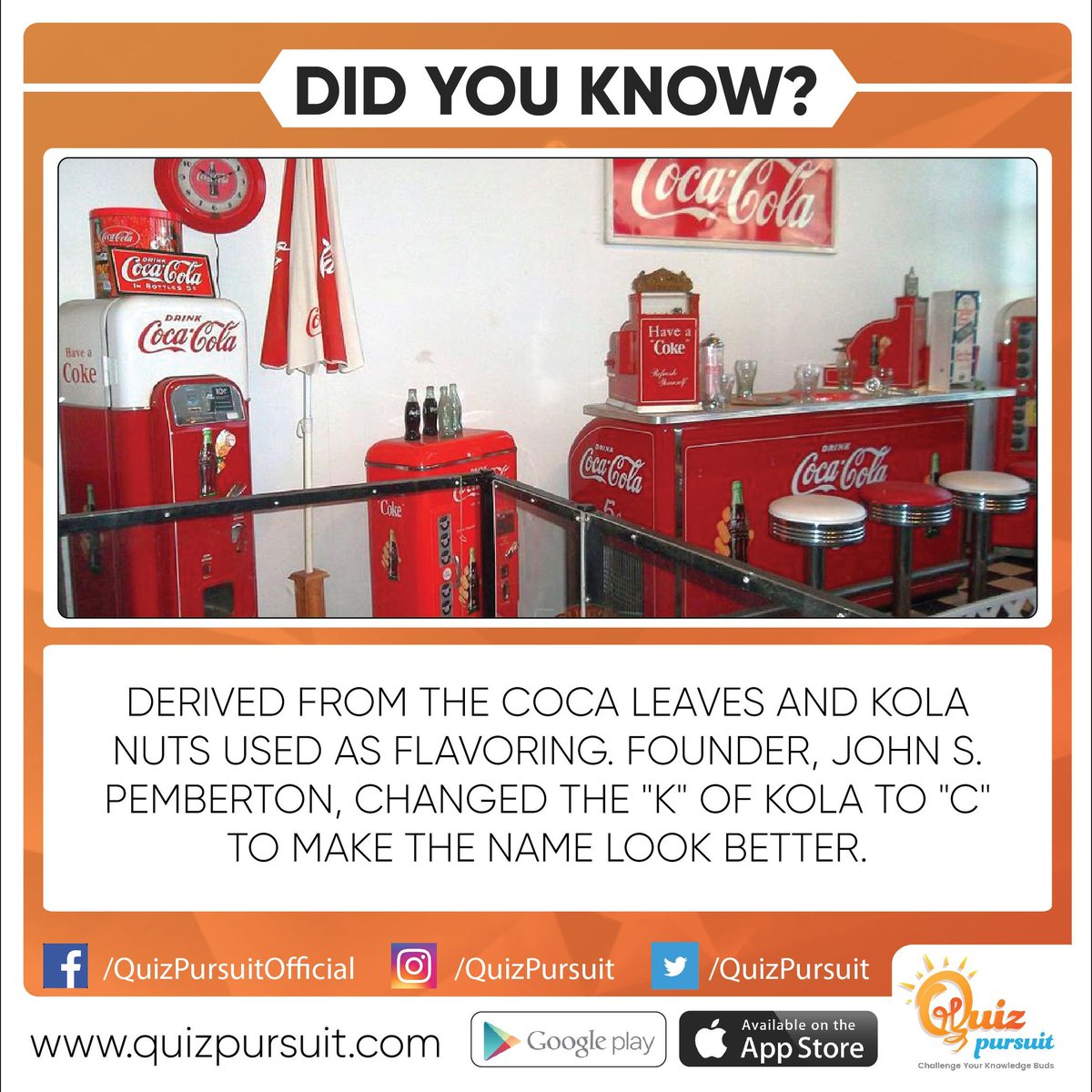 QuizPursuit's tweet photo. Did you know?

Coca-Cola or Coke is a carbonated soft drink manufactured by The Coca-Cola Company
To learn more click the links below 👇👇

Android 👉 https://t.co/9EWRjJk15t
IOS         👉 https://t.co/c7isGs4hcE 

#cocacola #coldrink #drinks https://t.co/8CaoYrAfwW