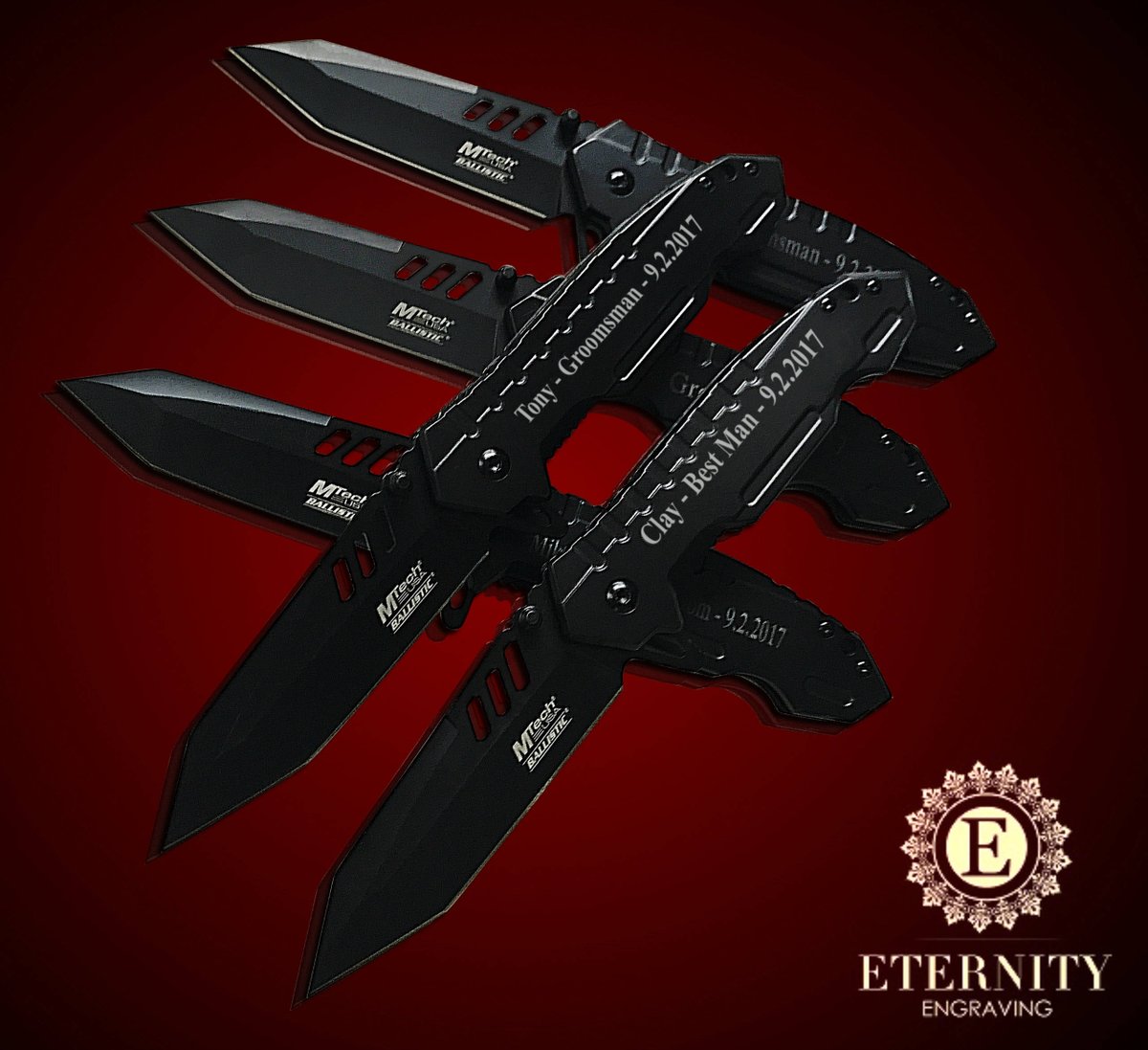EternityEngrave's tweet photo. 14 Personalized groomsmen gifts - Personalized Engraved Knifes - 14 Engraved Pocket Knifes -Tactical Custom laser etched knifes https://t.co/ZCnR9WivQq #weddinggifts #groomsmangifts #giftsforwedding #Ringbearerwedding #engravedgroomsmen #Groomsman https://t.co/UAlPEJvJK5