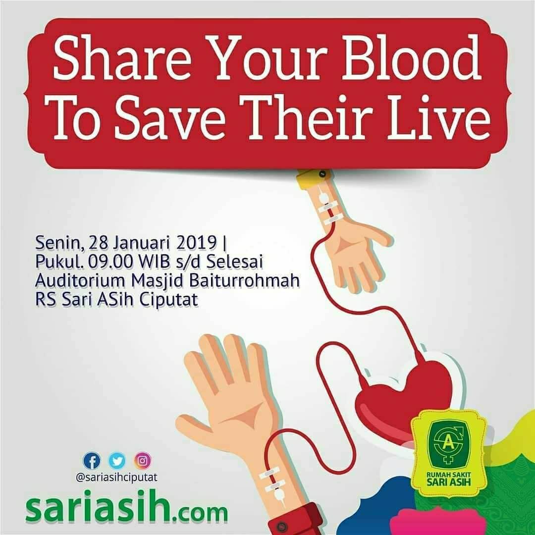 #INFO #DonDar #TangerangSelatan | 28 Januari 2019 | 09.00 - selesai | Auditorium Masjid Baiturrohmah. RS. Sari Asih. Jl. Sasak Tinggi 3. Otista Ciputat | <a href="/june_bfl/">June Malkan</a> Cc : @insidetangerang @_infotangsel @yottangerang @bfltangerang @kota_tangerang @kaskusertangsel <a href="/udd_kota_tgrg/">UTD PMI Kota Tng</a>