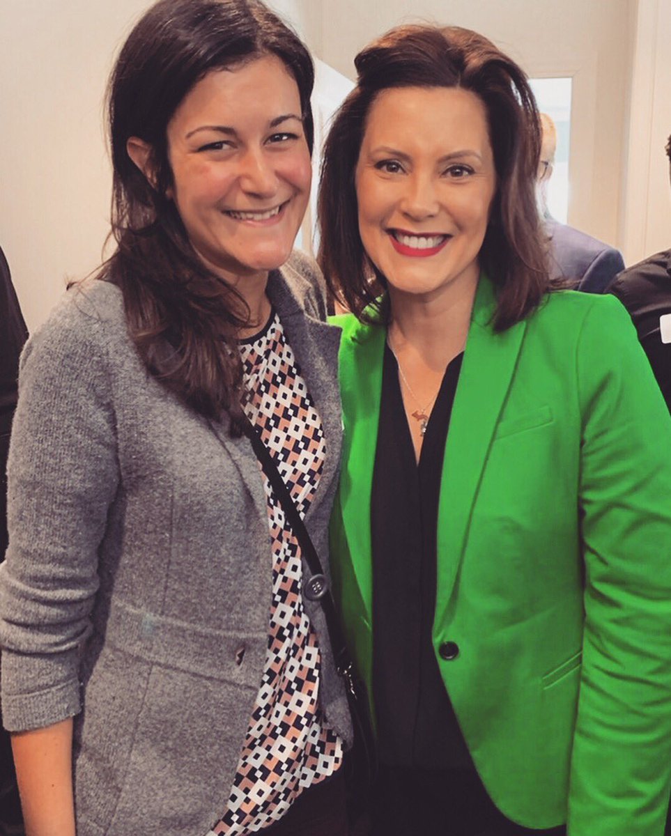 jbloom50's tweet photo. Had the chance to personally congratulate #Michigan Governor @gretchenwhitmer and Lt Governor Garlin Gilchrist on their win this morning. What a treat! #WinWithWhitmer https://t.co/RUJa7i6tGK
