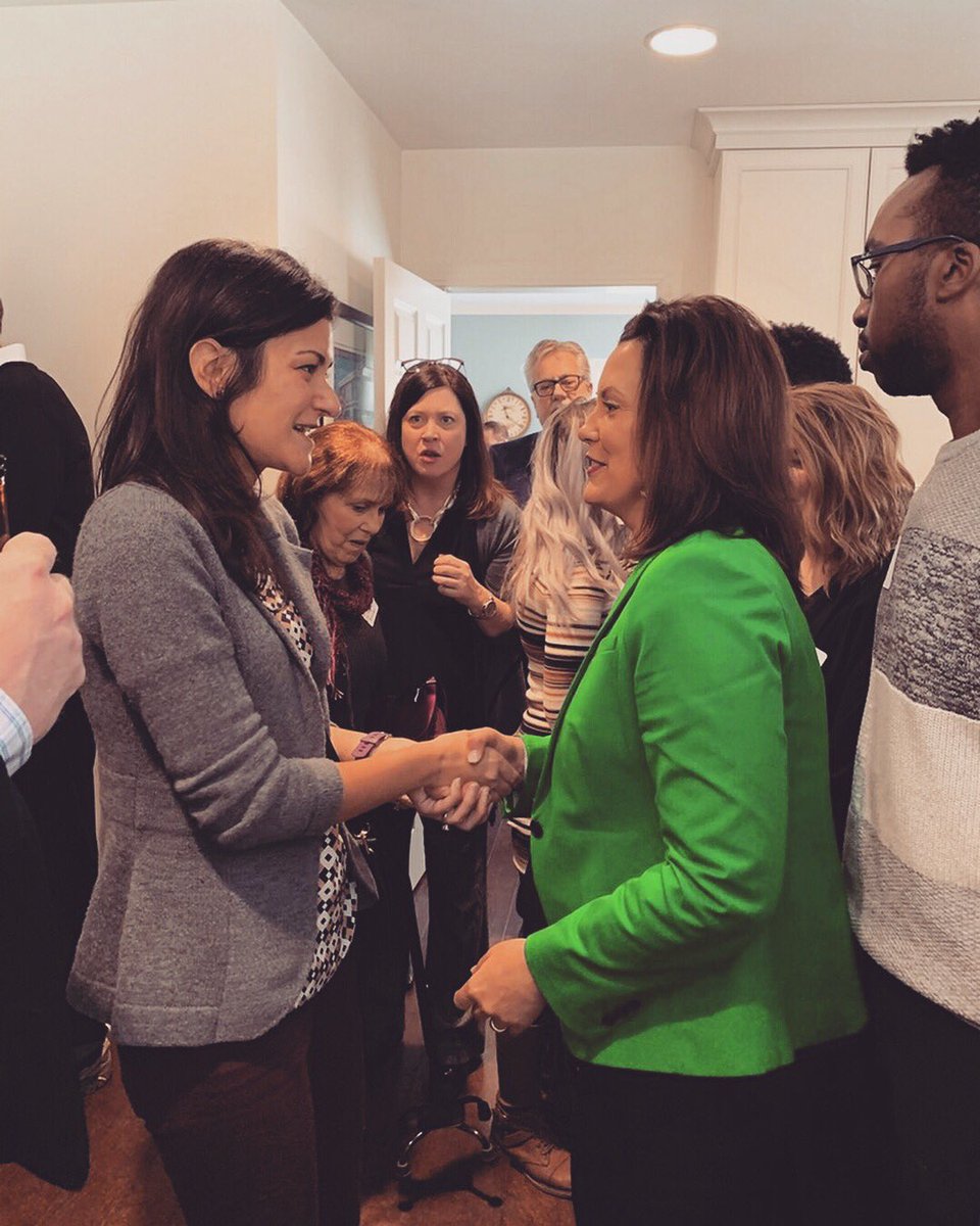 jbloom50's tweet photo. Had the chance to personally congratulate #Michigan Governor @gretchenwhitmer and Lt Governor Garlin Gilchrist on their win this morning. What a treat! #WinWithWhitmer https://t.co/RUJa7i6tGK