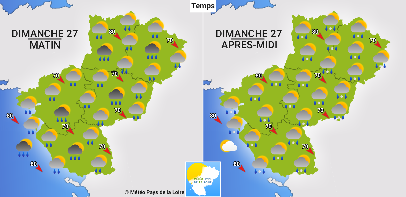 Meteopaysdelaloire On Twitter Previsions Dimanche 27 Janvier Meteo Paysdelaloire Un Dimanche Perturbe Avec De Frequentes Averses Et Du Vent Fort Risque De Gresil L Apres Midi Bon Dimanche Https T Co Fqzoftbxs4