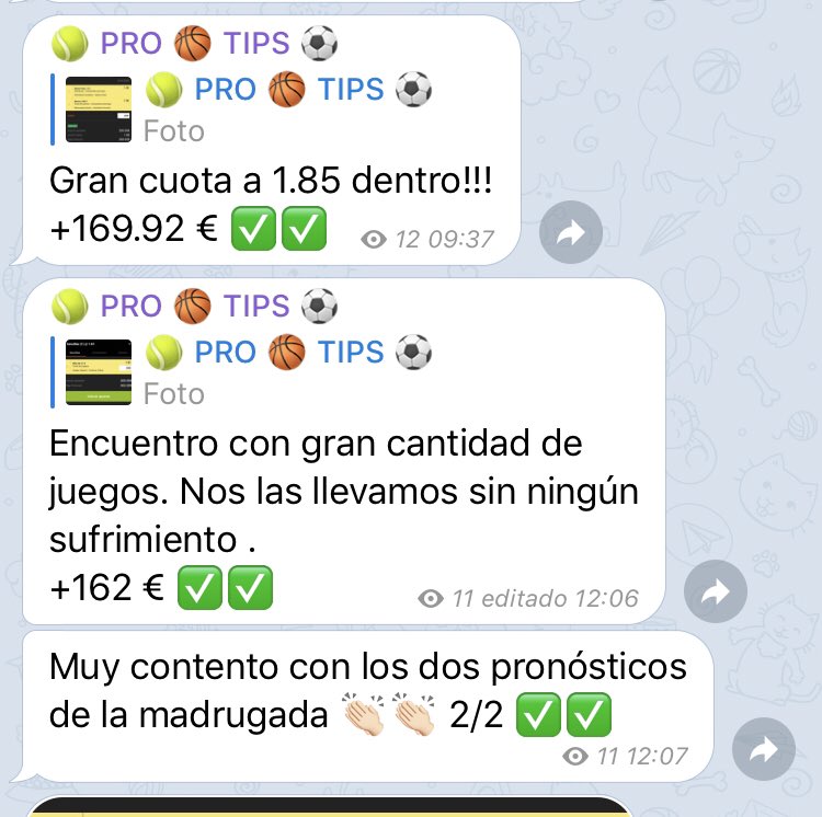 ProTips888's tweet photo. Buenas tardes familia!! 
Lo estamos reventando en el grupo!! 
Llevamos 4/4 ✅ en el día de hoy! A falta de 1 para hacer pleno 🤑 https://t.co/fIHEYy34aU