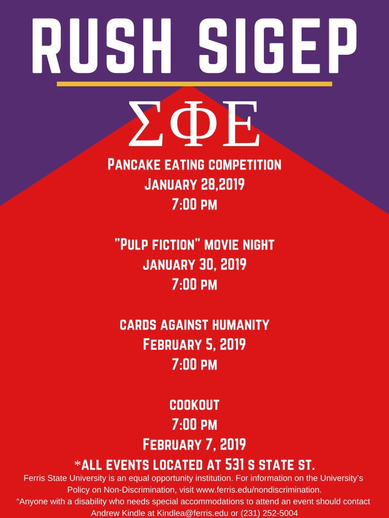 Some of you weren’t at formal rush, and it really shows...

Luckily for you have rush events! Come slam some pancakes on Monday!