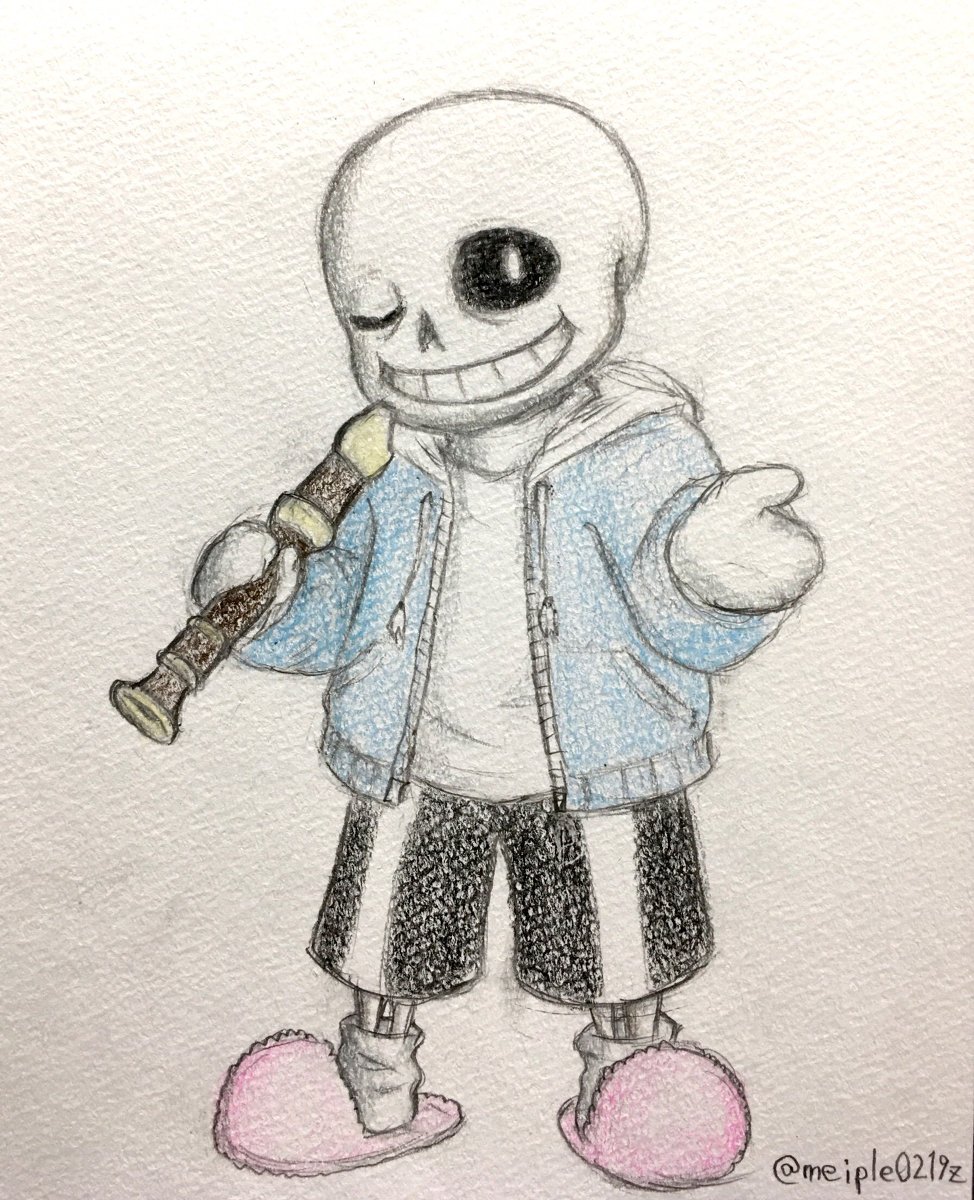 楓華 創作垢 笛さんず Undertale アンダーテール Sans サンズ アナログ 写メ画 Medibang リコーダー T Co Rlm35ri8gm