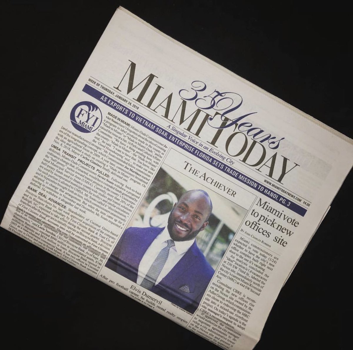 That’s our CEO! Thanks to <a href="/MiamiTodayNews/">Miami Today</a> for covering <a href="/EKD92/">Elvis Dumervil</a>’s vision for the New North Miami! 👏✊ We are just getting started! 🏢 #PrestigeLiving #TheNewNorth #NorthMiami #NorthMiamiBeach