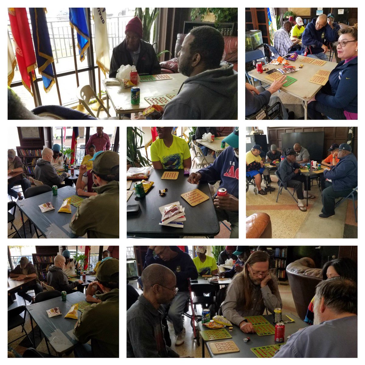 alspl416's tweet photo. Military Bingo at the DeGeorge at Union Station. Shout out to @RealHoustonMEPS volunteers for assisting their fellow #veterans.
#LegionPrograms
#CommunityMatters https://t.co/zNwBu8po5E