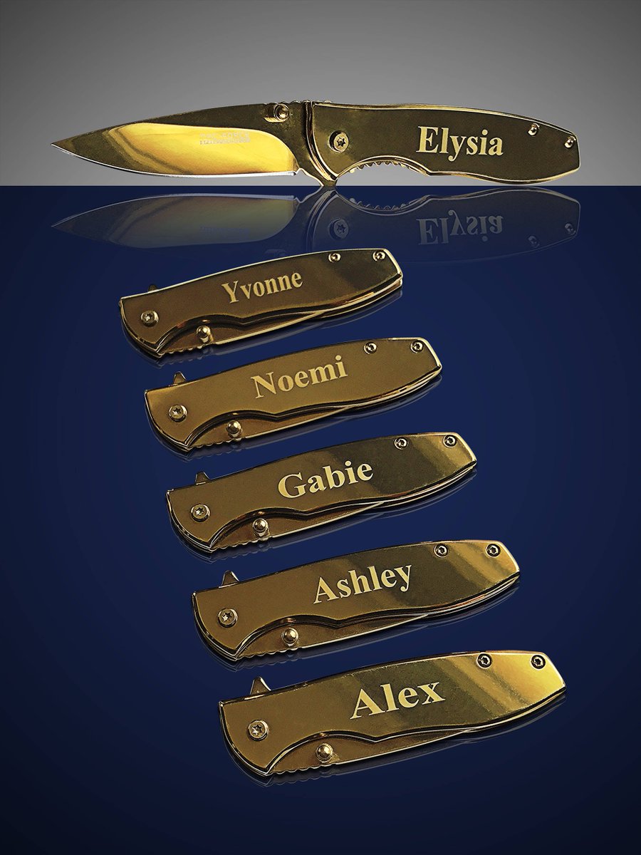 EternityEngrave's tweet photo. 2 Engraved Gold Tac-Force Stainless Steel Engraved Knife - 2 Engraved Pocket Knifes - 2 groomsmen gifts - Best Man &amp; Groomsman gift set https://t.co/XfnIxoyHv9 #giftforgroomsmen #groomsmengifts #groomgift #groomsmangifts #engravedgroomsmen #EngraveFlask https://t.co/h4pGqwqzme