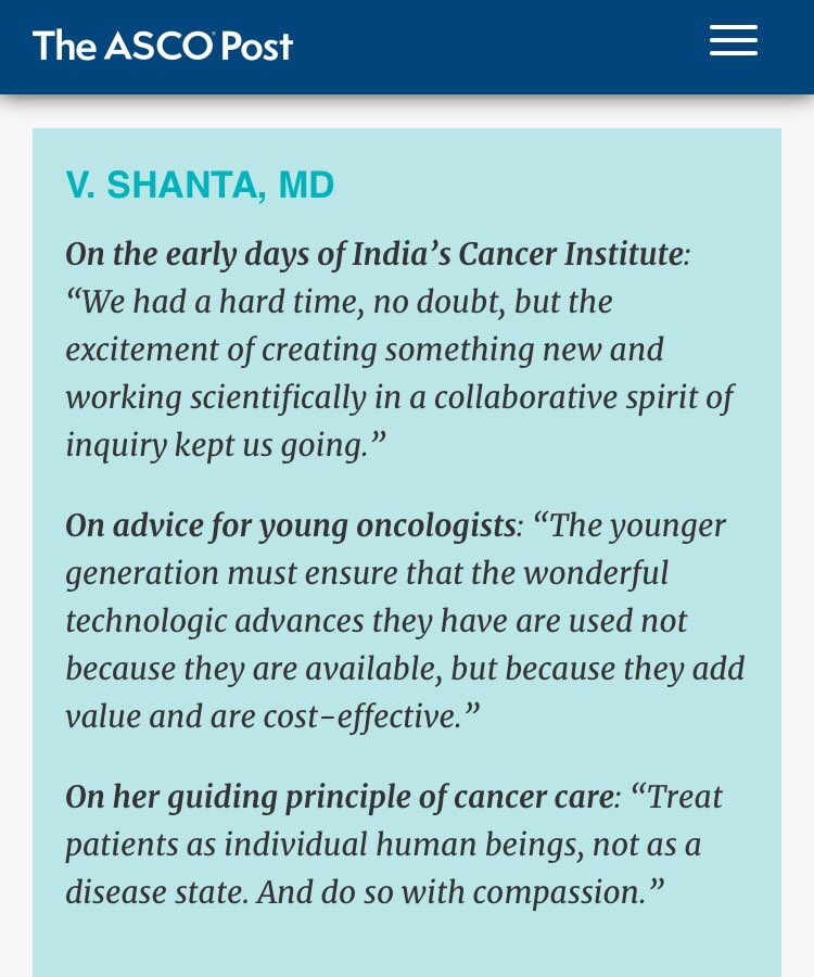 Jame Abraham, MD, FACP (@jamecancerdoc) on Twitter photo V. Shanta, MD - The ASCO Post <a href="/ASCOPost/">The ASCO Post</a> <a href="/ASCO/">ASCO</a> Mother of #cancer care in India. True pioneer. <a href="/AmericanCancer/">American Cancer Society</a> @JGO_ASCO @BldCancerDoc Still working at the age of 92 years ascopost.com/issues/january… V. Shanta, MD - The ASCO Post <a href="/ASCOPost/">The ASCO Post</a> <a href="/ASCO/">ASCO</a> Mother of #cancer care in India. True pioneer. <a href="/AmericanCancer/">American Cancer Society</a> @JGO_ASCO @BldCancerDoc Still working at the age of 92 years ascopost.com/issues/january…