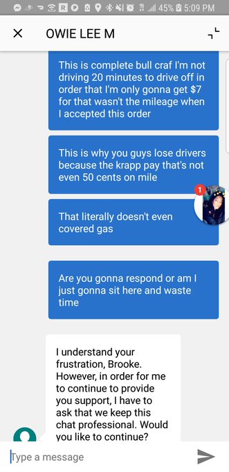 @DoorDash this is the customer support your dashers get ??? And you wonder why you guys lose drivers<a class="tags" target="_blank" title="On Twitter" href="/?out=eyJ0eXAiOiJKV1QiLCJhbGciOiJIUzUxMiJ9.eyJpYXQiOjE3MjMyNjE3ODUsImlzcyI6InR3cG9ybnN0YXJzLmNvbSIsIm5iZiI6MTcyMzI2MTc4NSwiZXhwIjoxNzU0Nzk3Nzg1LCJyZWRpcmVjdF91cmwiOiJodHRwczovL3R3aXR0ZXIuY29tL0Rvb3JEYXNoIn0.W7UIE5XyHo6sYE2Ez-MW0MDvdZECXh-umAnXUvrAEr1TJ-eqV8TCA77Xisl7fHkjmbbDQoAoytZNovixMFOeXw">@DoorDash</a>