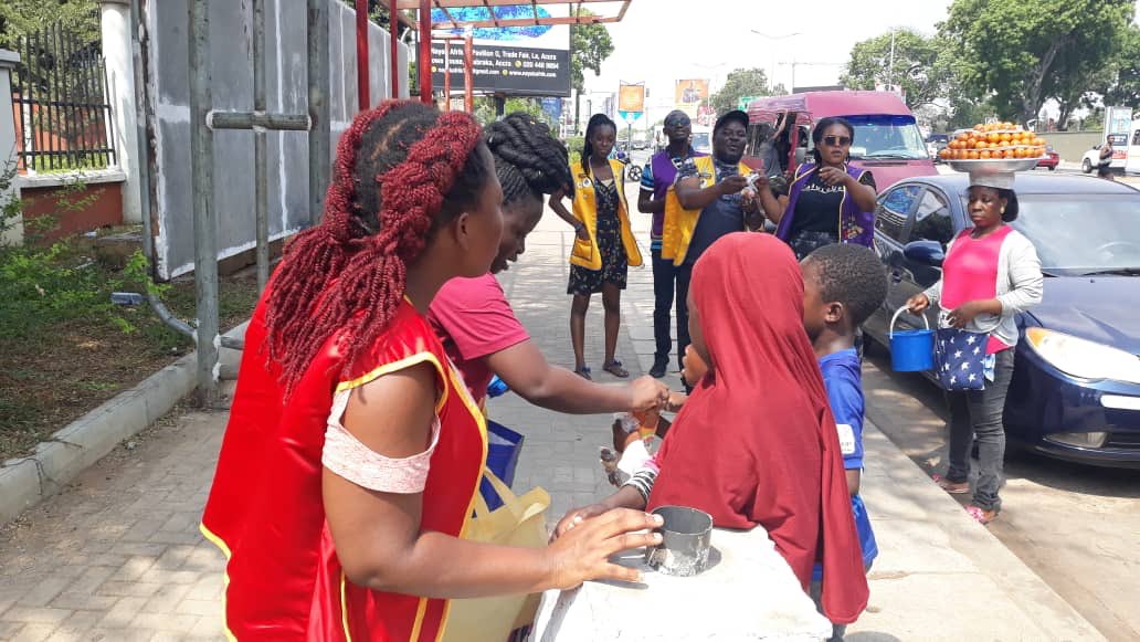 Maya Angelou said "When we give cheerfully and accept gratefully, everyone is blessed." Leos from the Ashesi and Labone Leo club with the <a href="/goldenlionsclub/">Accra Golden Lions Club</a> fed 100 street people. Thank you to all those who contributed to the activity.
#GhanaLions 
#District418
#AshesiLeos
#WeServe