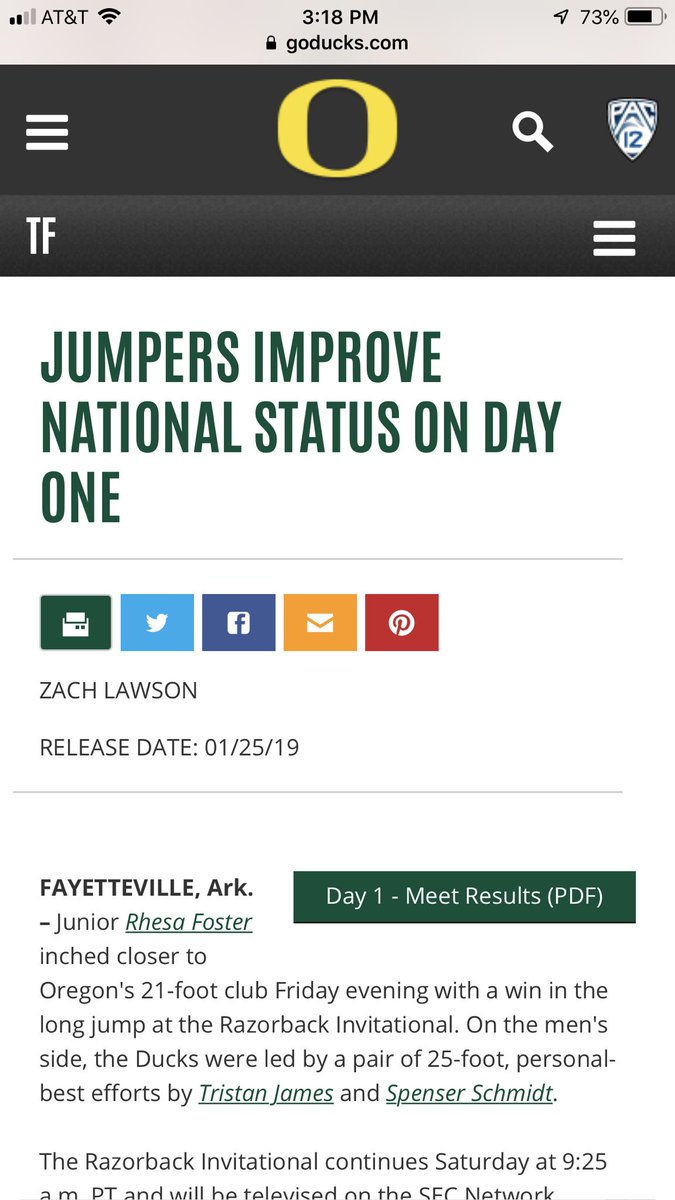 Bronco Alumni doing great things this weekend. Rhesa jumped a personal best yesterday in the long jump and took home 1st place in Arkansas Razorback Invitational <a href="/paulmeadors/">Paul Meadors</a> <a href="/cvbleachermom/">Janis Tatum</a>