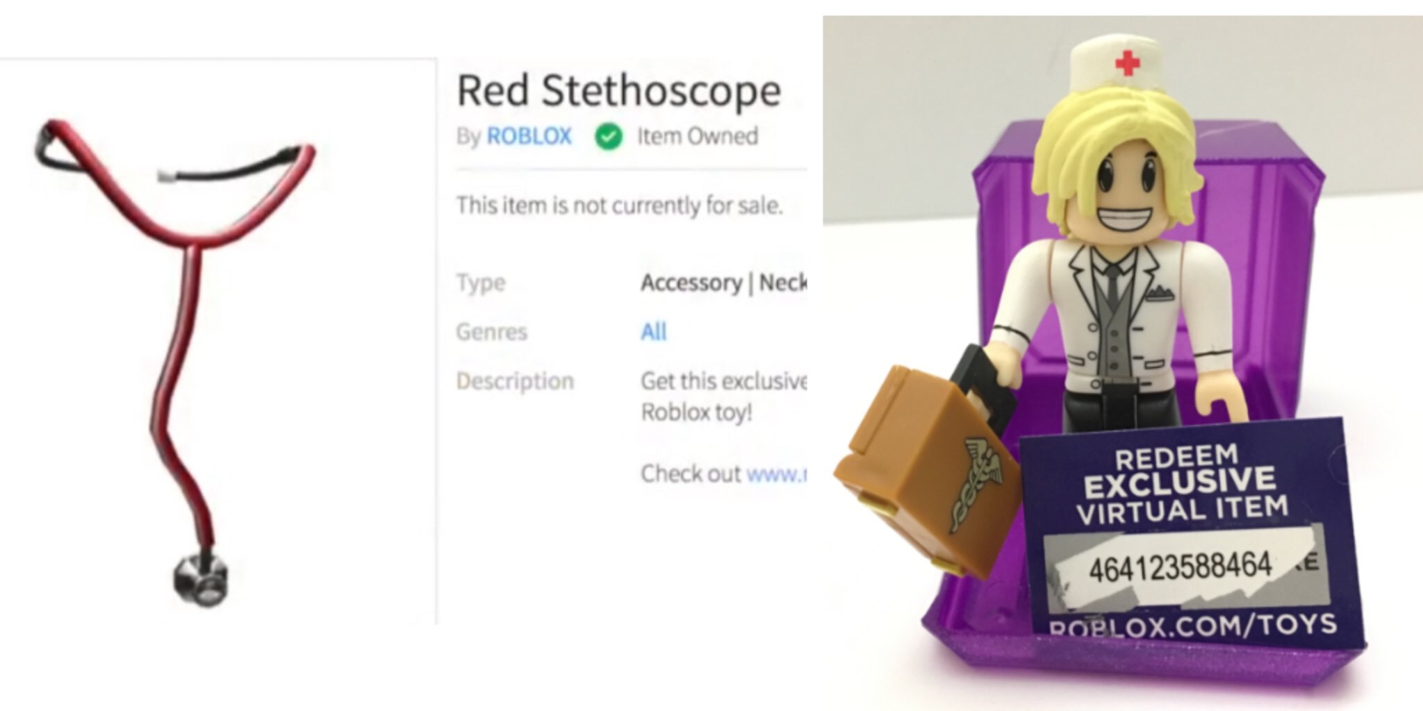 Lily On Twitter I Have Double Red Stethoscope Toy Code Take If You Like It - all working codes january 2019 roblox flood escape 2 youtube