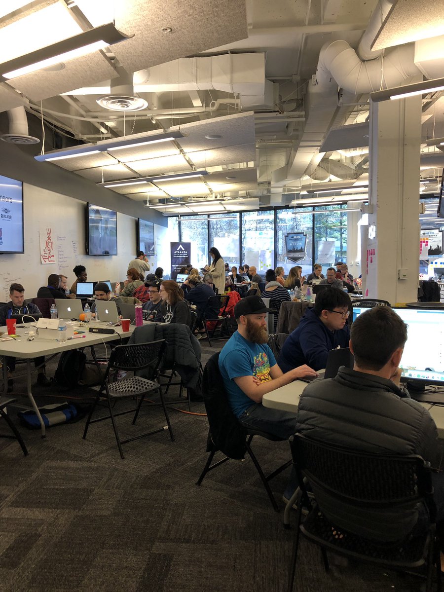 hypepotamus's tweet photo. The first startup #SuperBowl53 event is underway! 48in48’s Super Service brings together techies &amp; hackers to build websites for 48 nonprofits - in 48 hours!
We’ll be back later to check out the final results. Scope all of our Super Bowl event picks here: https://t.co/AwM1tvLuMz https://t.co/kk5Zhnj5vn
