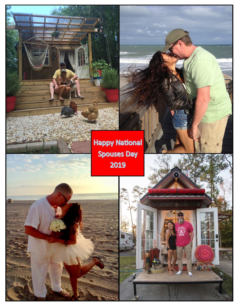 TinyUnited's tweet photo. From our tiny life to yours...

HAPPY NATIONAL SPOUSES DAY... and Seed Swap Day 🌾 ... and Peanut Brittle Day 🥜 ... and Green Juice Day 🤢!

#johnandfin #belovedcabin #tinyfirehouse #nationalspousesday #nationalspouseday #unitedtinyhouserentals https://t.co/QJYcVO29mc
