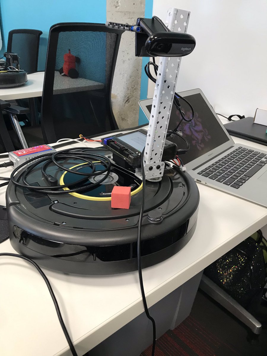 HavRobotics's tweet photo. Botball workshop day 2! Zack and Emily hard at work with their robots and  learning all that they can so we can crush it this year ;) #botball2019 #BotballNE https://t.co/yrwSHbEMFy