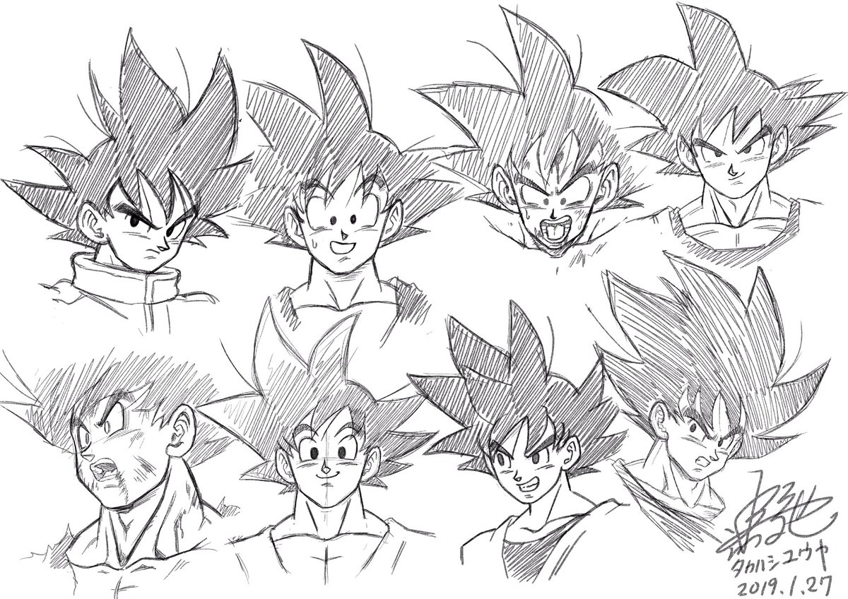 Animador de Dragon Ball divulga Sketch de Goku em diferentes estilos  artísticos