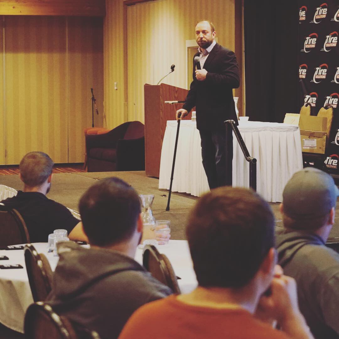 johnkriesel's tweet photo. Thanks to Tire Solutions for having me share my story at their customer event this morning in St. Cloud. If your organization wants to be awesome like them visit https://t.co/fYmrjuiaZP for my booking information. https://t.co/2qcGvnzv4m
