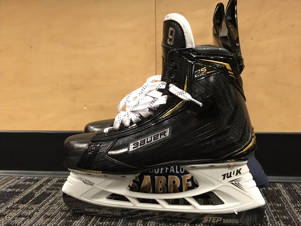 Eichels skates.  Fresh new steel for the weekend. #NHLAllStar
