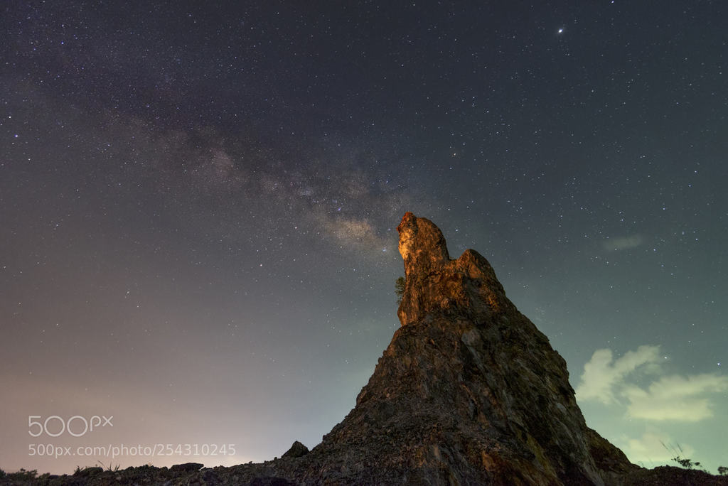 Milky way over the Rock Mountain (автор фото pungem) #Landscapes