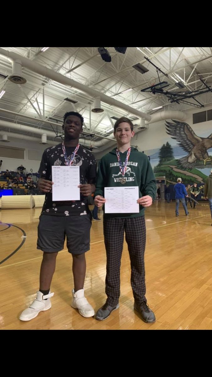 MrDorseyDMMS's tweet photo. Congrats to DM wrestlers for their win at the JV super regionals! First two DM wrestlers to ever win it!! @dmmswps @troymezz @DMMS_Athletics @jhwrestlingteam https://t.co/c2QfohCvfi