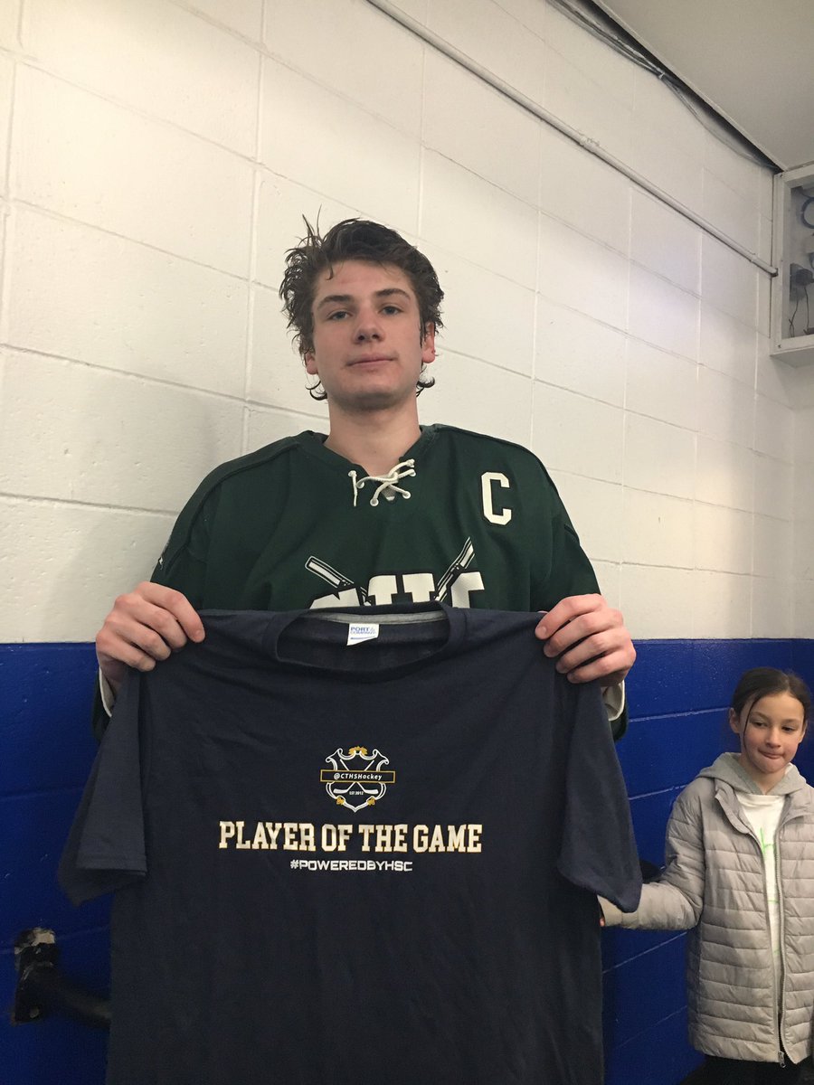 BlanchardD26's tweet image. Today’s @CTHSHockey Player Of The Game powered by @HamdenSport is John DeLucia. Johnny had 1 🚨 and 3 🍎🍎🍎. He was also a huge factor in the teams defense. Congrats John #cthk