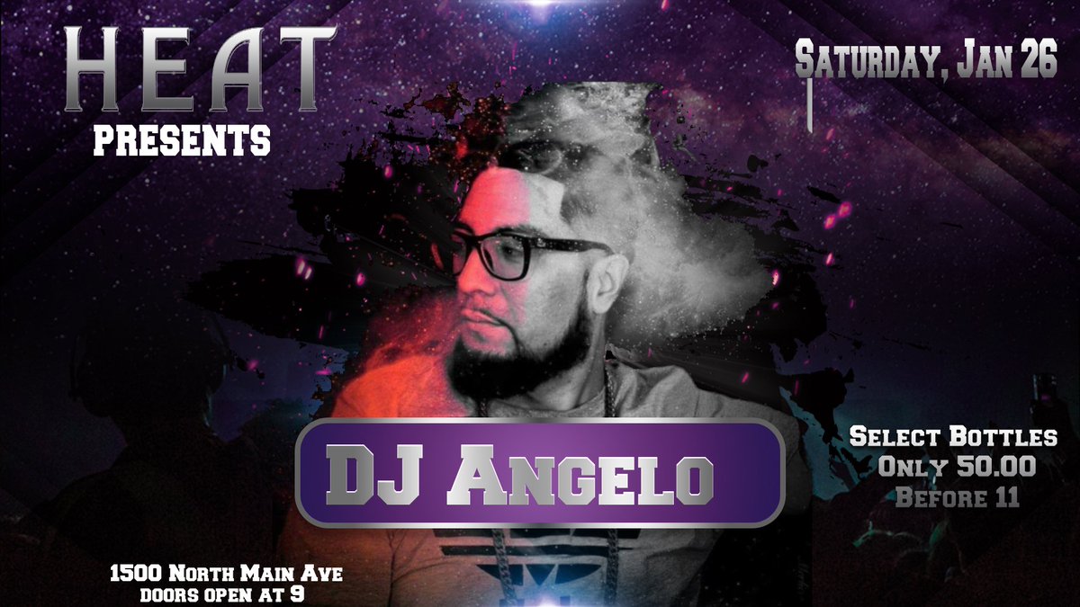 HeatSA1's tweet photo. Tonight at HEAT, DJ Angelo...You love him at Knockout, now dance the night away with him at HEAT!  Come early and stay for After Hours at HEAT https://t.co/RpQqRsM6DV