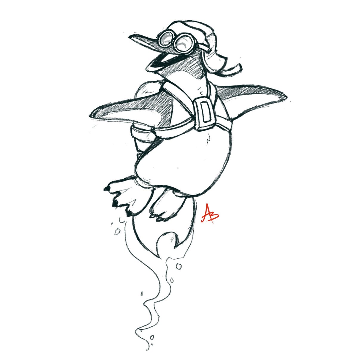 BAIRxBONES's tweet photo. Made some fun stuff during this morning’s request stream - a flying penguin and a baby #Midgardsormr ! 💕 https://t.co/NmdjSqmU70