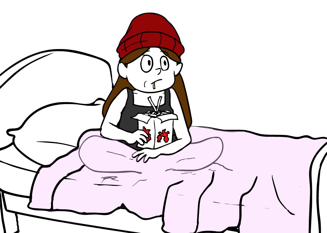 eLL_cartoons's tweet photo. Saturday. Who else? (Screenshot sneak peek from my new “story time” video coming out Monday. (And I mean it! It’ll be Monday!) 🍜🍜🍜/🥃🥃🥃 #noodles #doodles #draw #lazy #bed #eat #youtube #eLLcartoons https://t.co/fppwixKxnq