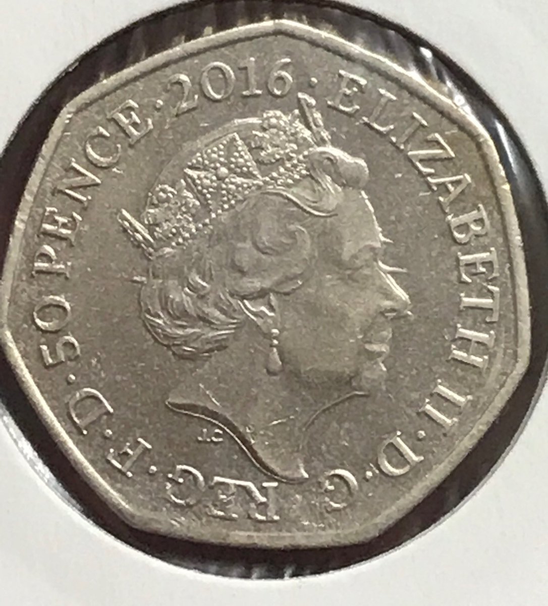 GBritaincoinsUk's tweet image. 2016 50p #PeterRabbit Elizabeth II Great Britain #Minterror both sides rare coin .