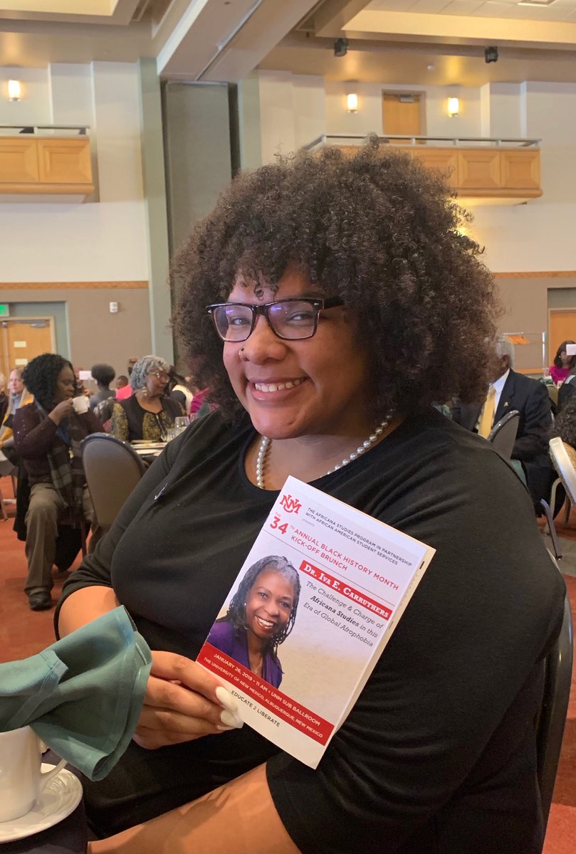 bsu_unm's tweet photo. Enjoying the Black History Month Kickoff Brunch with Dr. Iva Carruthers! #blackatunm #blackhistorymonth https://t.co/4oeBzjs2od