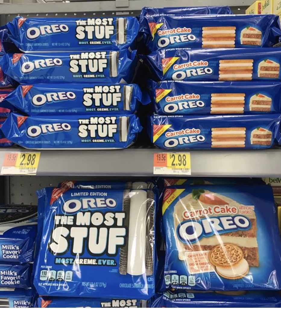 williamson409's tweet photo. Finally found the new Oreos! I’m like a kid in a candy store! #oreos #moststuf https://t.co/uJz0qJsgHi