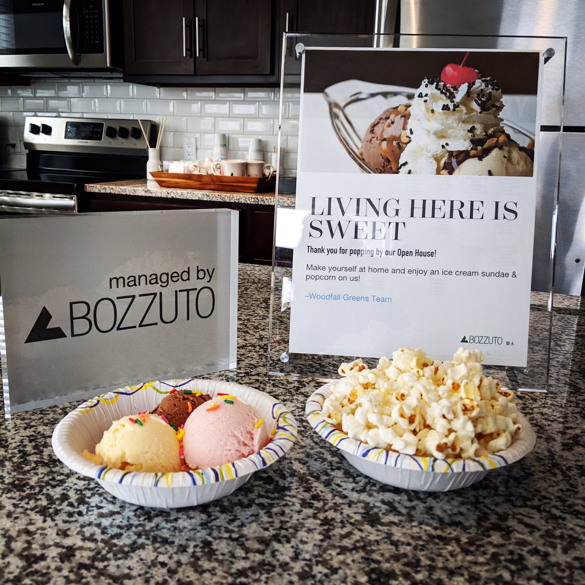 Still enough time to Pop into our open house and grab a sweet and salty treat and here all about our community.