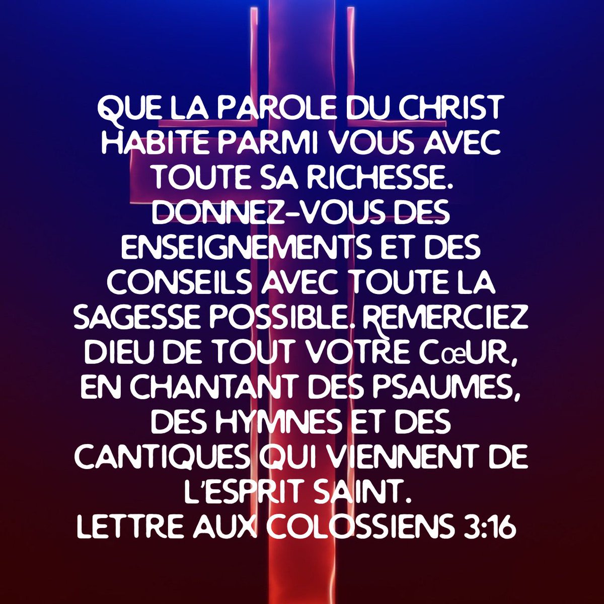 DurableAlliance's tweet photo. Que la parole du Christ habite parmi vous avec toute sa richesse. Donnez-vous des enseignement…
https://t.co/fjDQeIpC5A https://t.co/OfujuJAOXv
