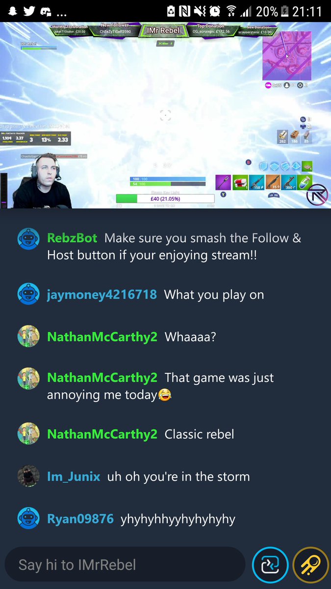 rebzmod's tweet image. Any of the #rebellion expecting a night stream? Well you've got one! Everyone's favourite, stream snipes let's get it people!! @IMr_Rebel #Fortnite #mixerstreamersunite #Mixer #Epic
