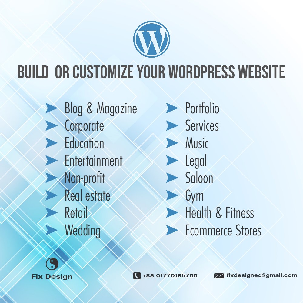 creativepark1's tweet photo. Do you want Build  or #customize Your #WordPress Website
>> https://t.co/jsZQskSV0M

#TerimHancıSizYolcu Everton West Ham Millwall #DestinationEurovision #SuçDosyasıTrtBelgeselde #YerGökMehdiDiyor Bruno Henrique #MilanNapoli Wimbledon https://t.co/CTNcqwAMfN
